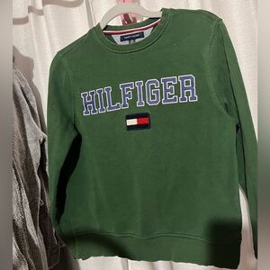 Tommy Hilfiger womens Green Logo Sweatshirt